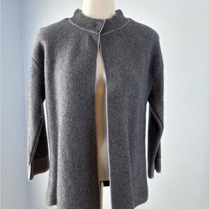 Elegant Women's Gray Cape Jacket